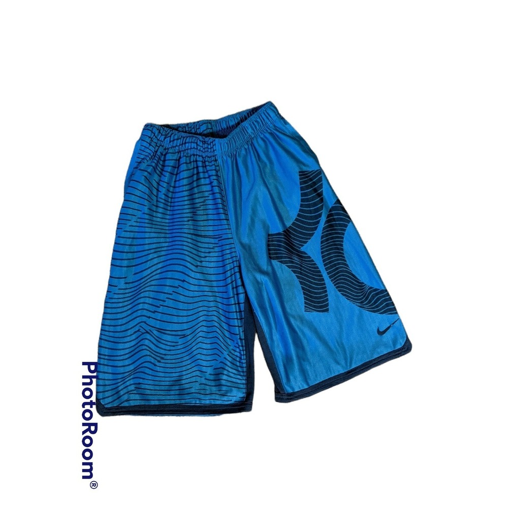 Nike Dri Fit Kevin Durant Youth Large Boys Basketball Athletic Shorts Blue XL(b)
